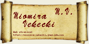 Miomira Vekecki vizit kartica